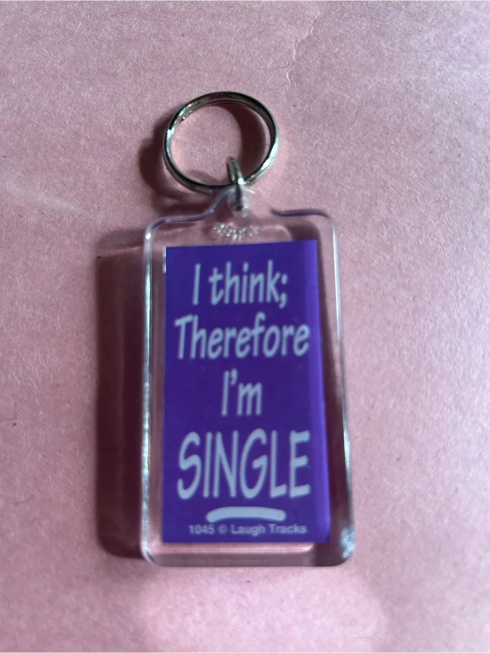 Vintage Keychain. “I think therefore I’m single “